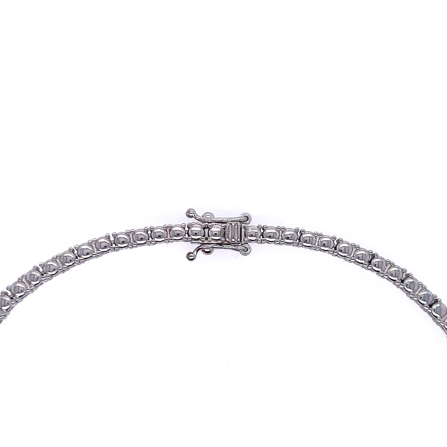 Diamond Tennis Necklace half diamonds 4.50Ct