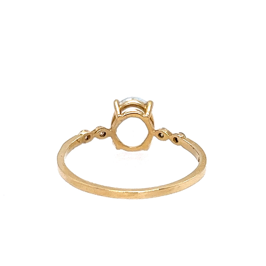 Birthstone Gold Ring(March)