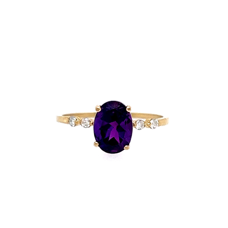 Birthstone Gold Ring(February)