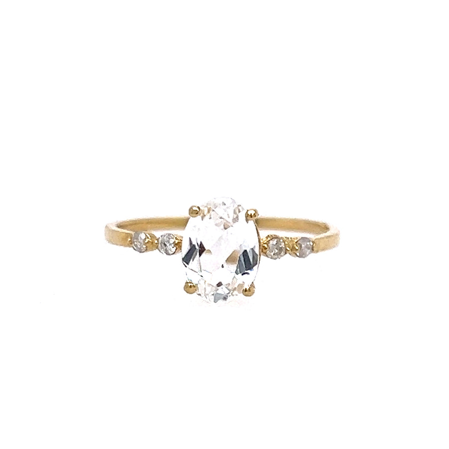 Birthstone Gold Ring(April)