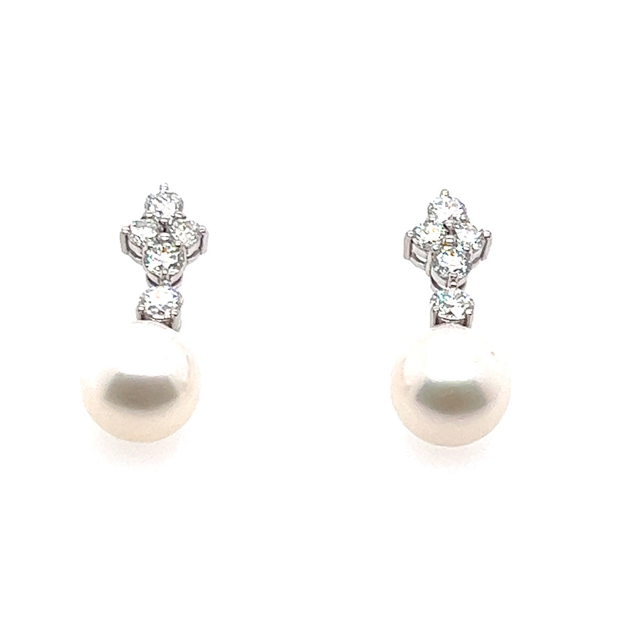 Diamond-Pearl earring