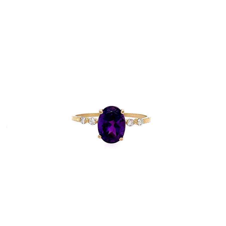 Birthstone Gold Ring(February)