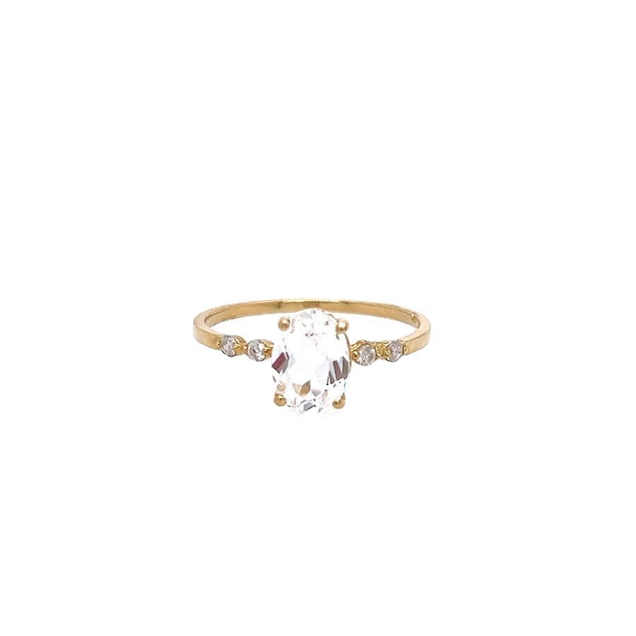 Birthstone Gold Ring(April)