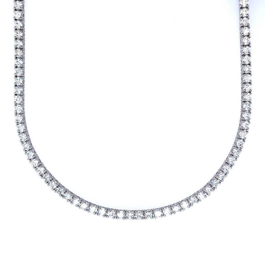 Diamond Tennis Necklace half diamonds 4.50Ct