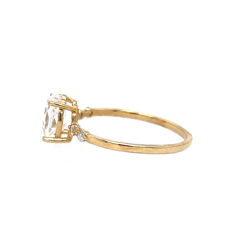 Birthstone Gold Ring(April)