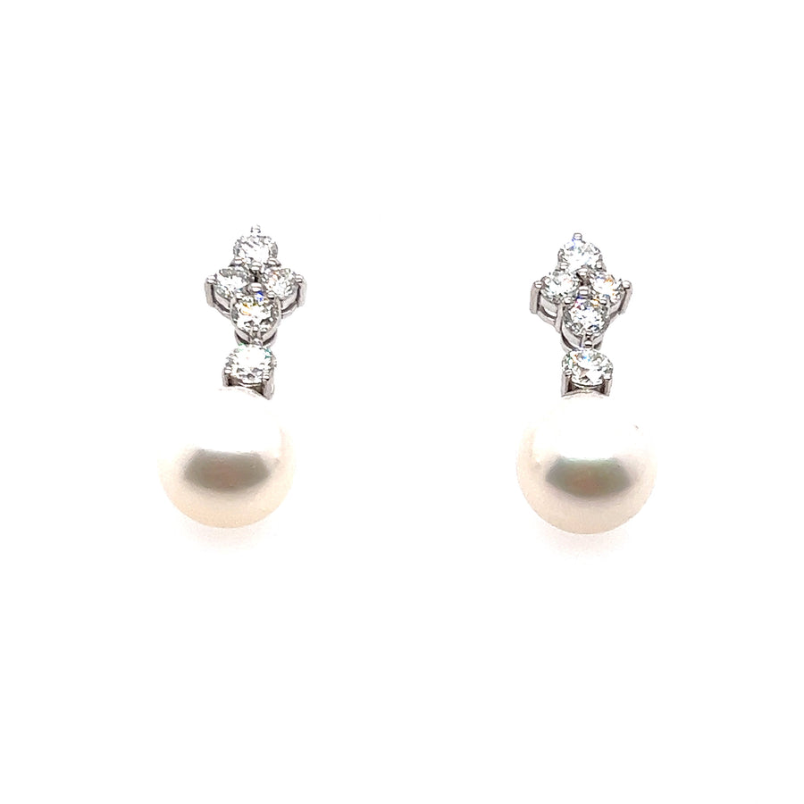 Diamond-Pearl earring