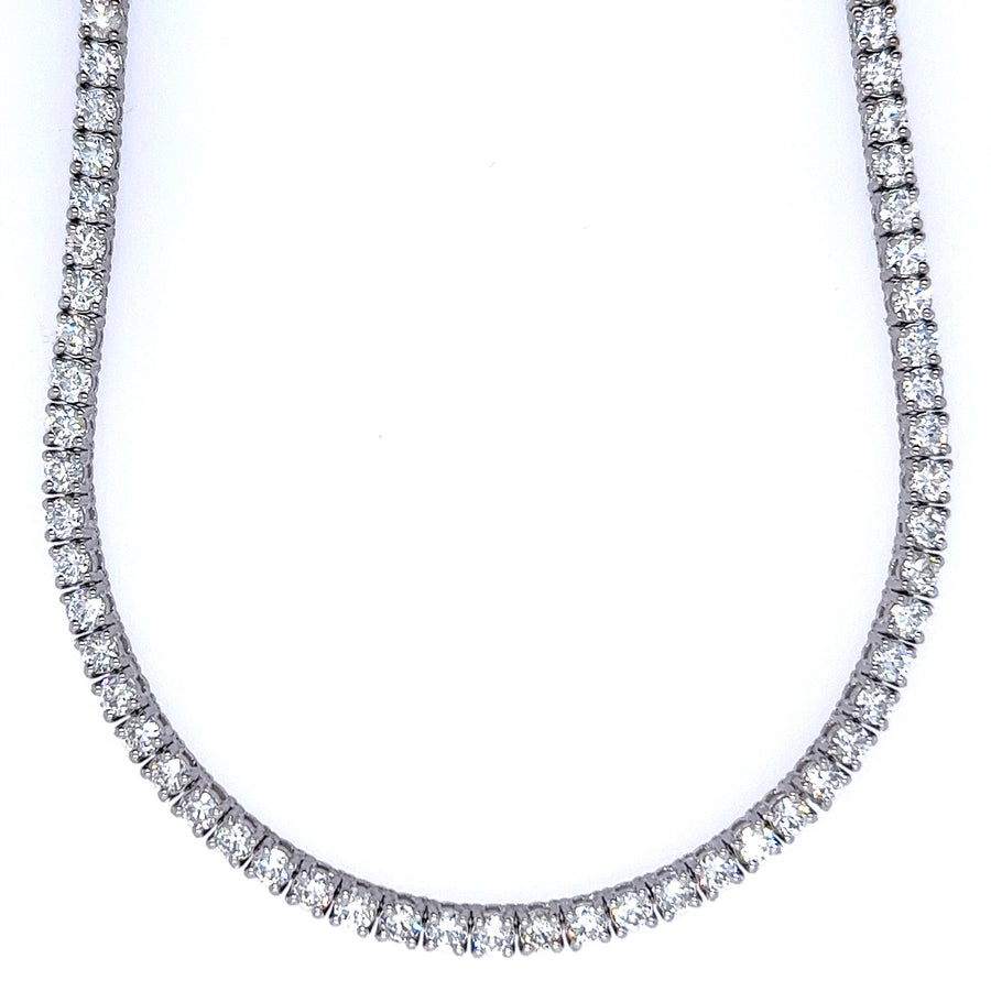 Diamond Tennis Necklace half diamonds 4.50Ct