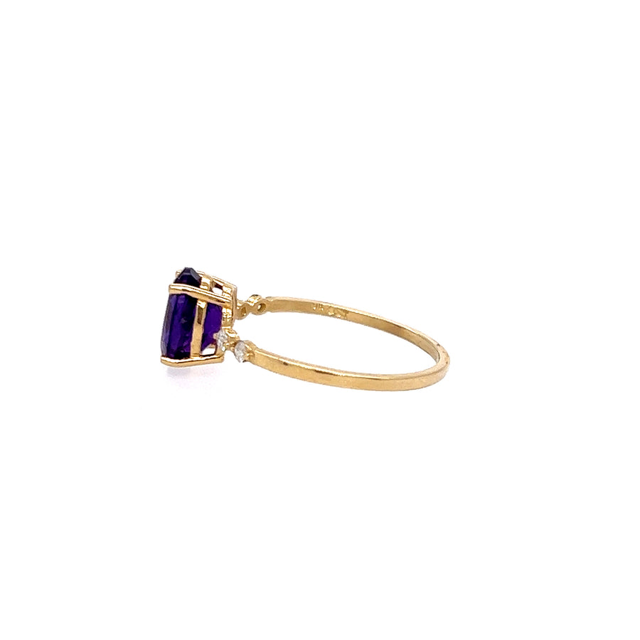 Birthstone Gold Ring(February)