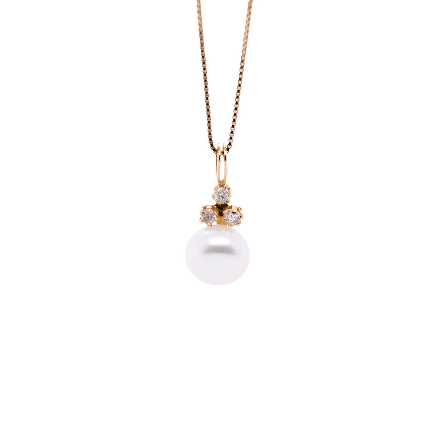 Diamond-Pearl pendant