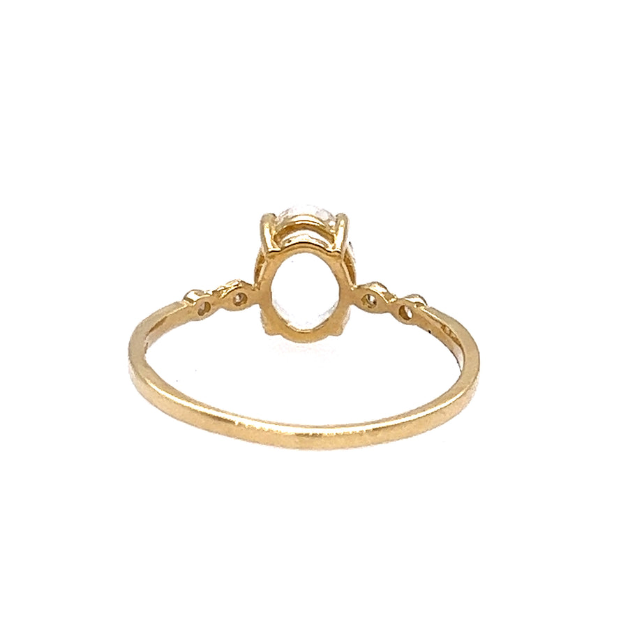 Birthstone Gold Ring(April)