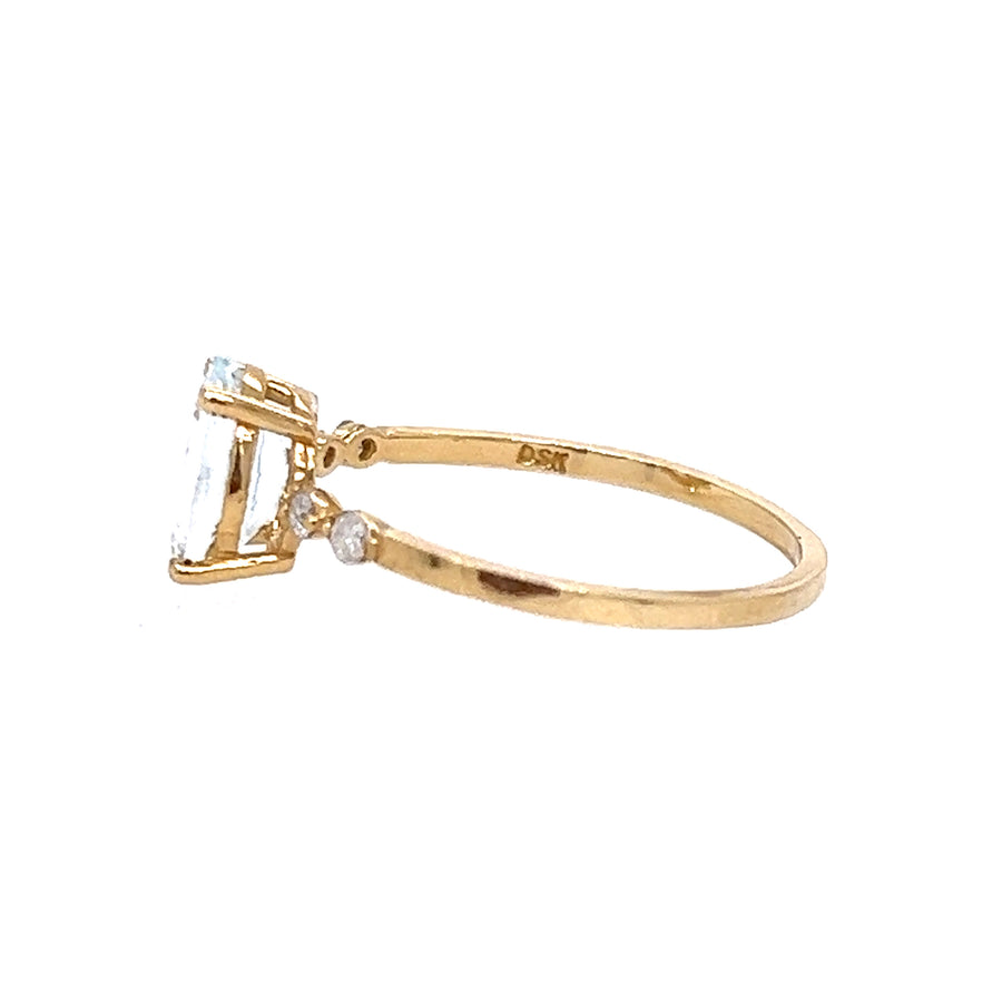 Birthstone Gold Ring(March)