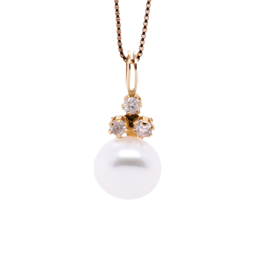 Diamond-Pearl pendant