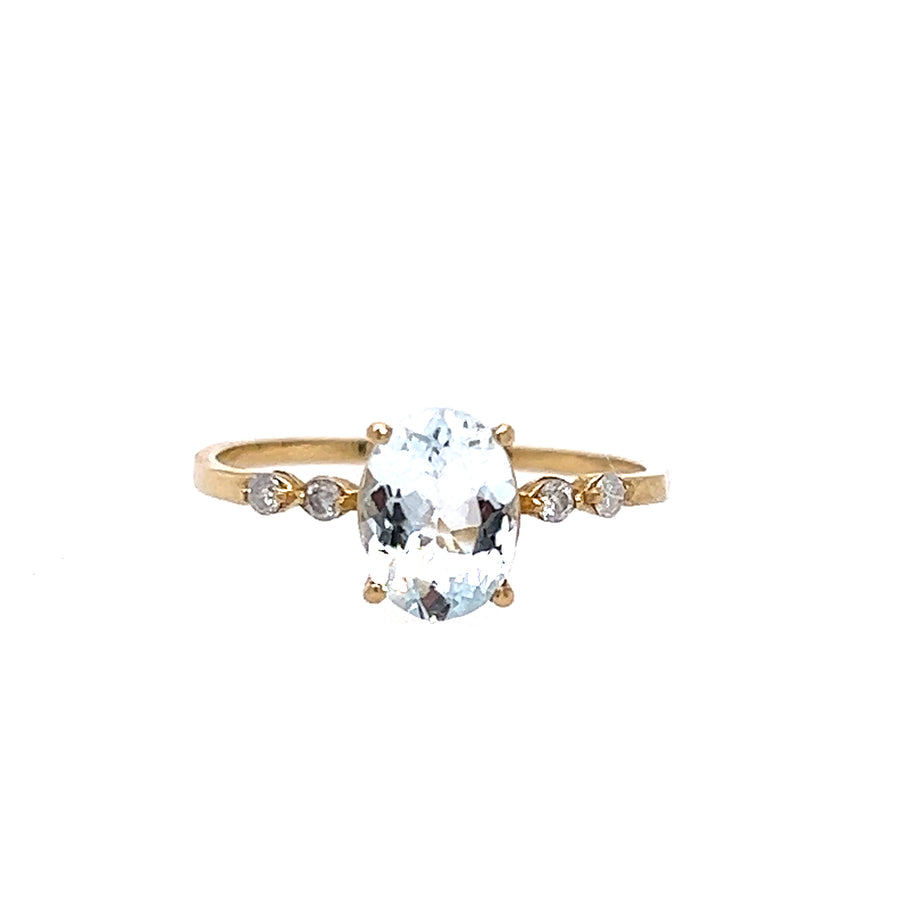 Birthstone Gold Ring(March)