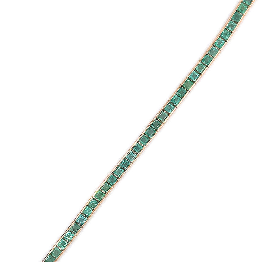 Green Emerald Tennis Bracelet 7.00Ct.