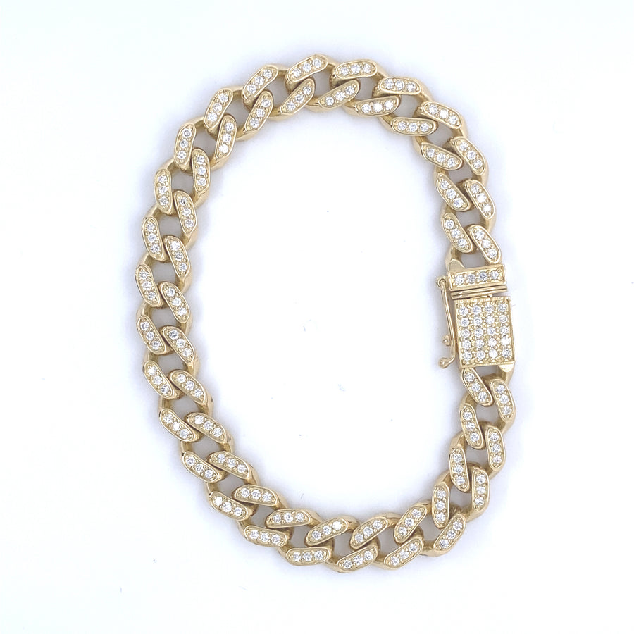 Diamond Cuban Link Bracelet 8mm