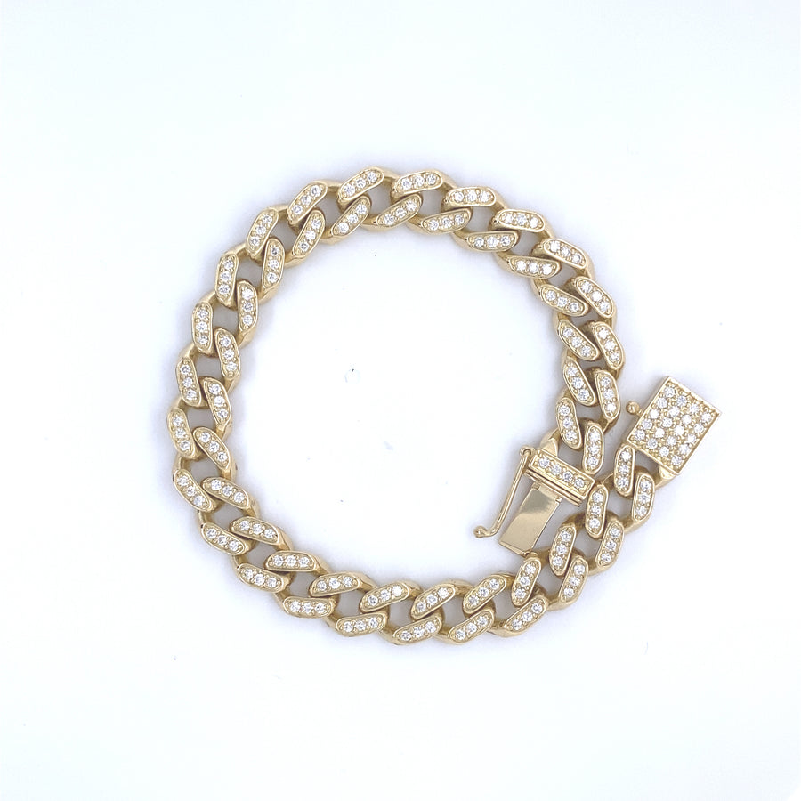 Diamond Cuban Link Bracelet 8mm