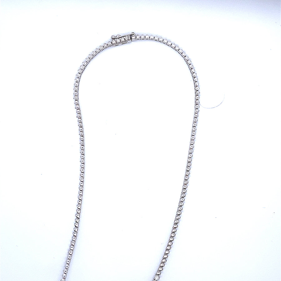 Diamond Tennis Necklace Graduating 5.20Ct