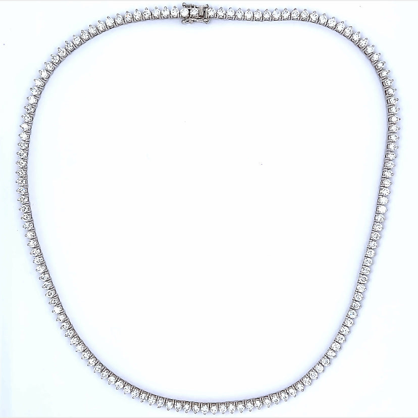 Diamond Tennis Necklace 12.35Ct.