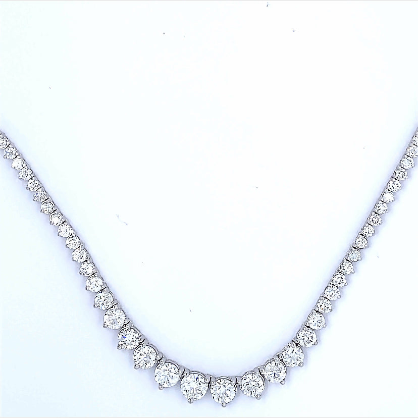 Diamond Tennis Necklace Graduating 7.40Ct.