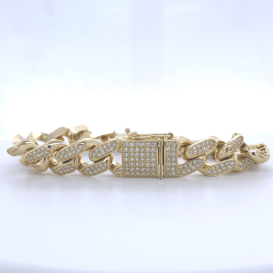 Diamond Cuban Link Bracelet 9mm