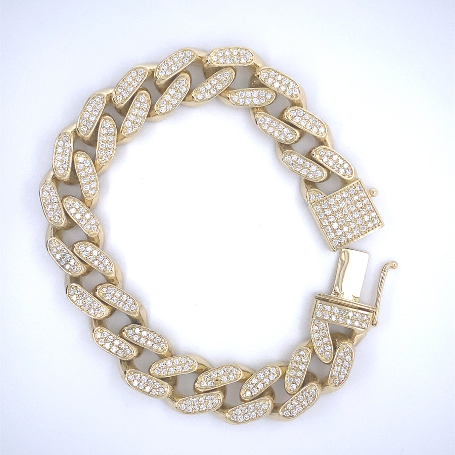 Diamond Cuban Link Bracelet 9mm