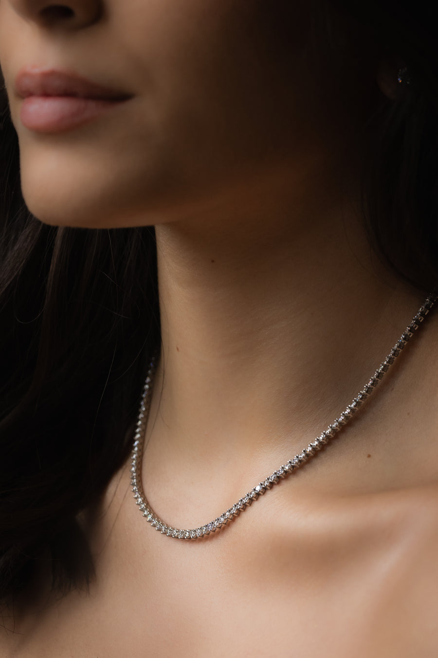 Diamond Tennis Necklace 12.35Ct.