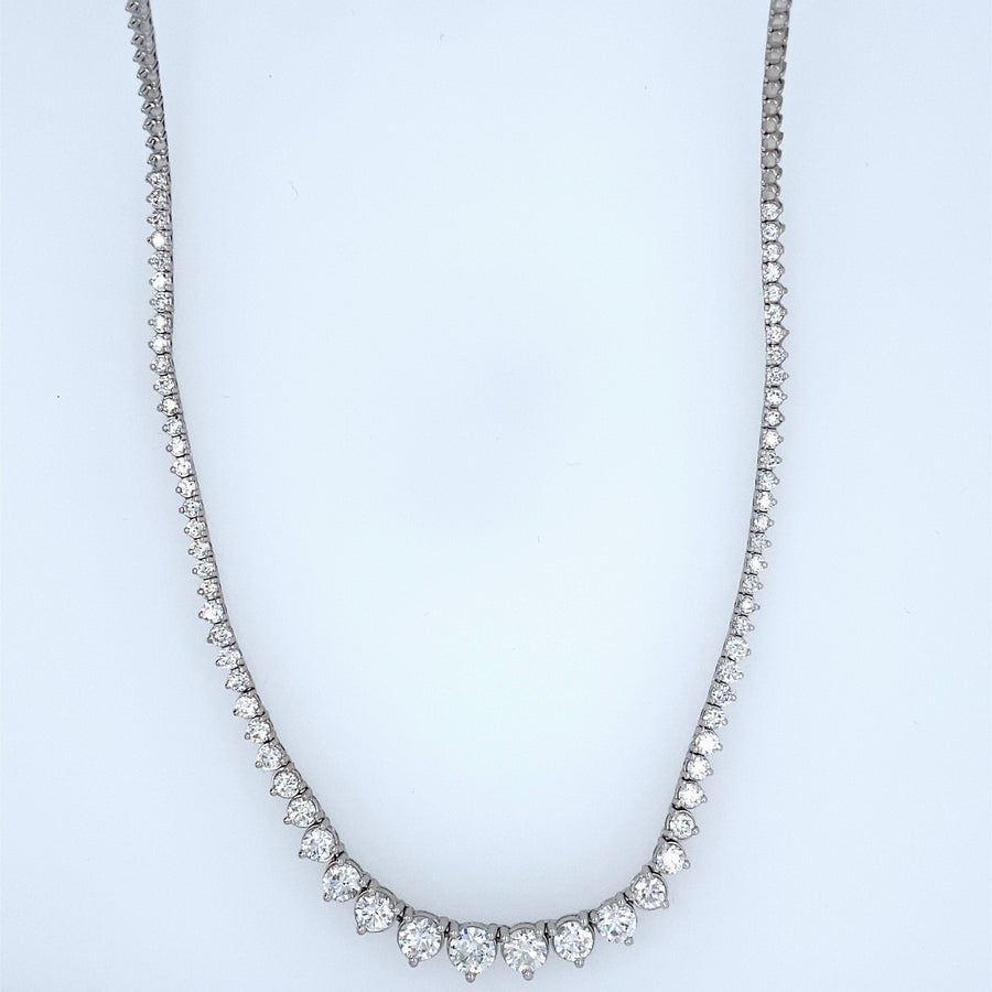 Diamond Tennis Necklace Graduating 5.20Ct