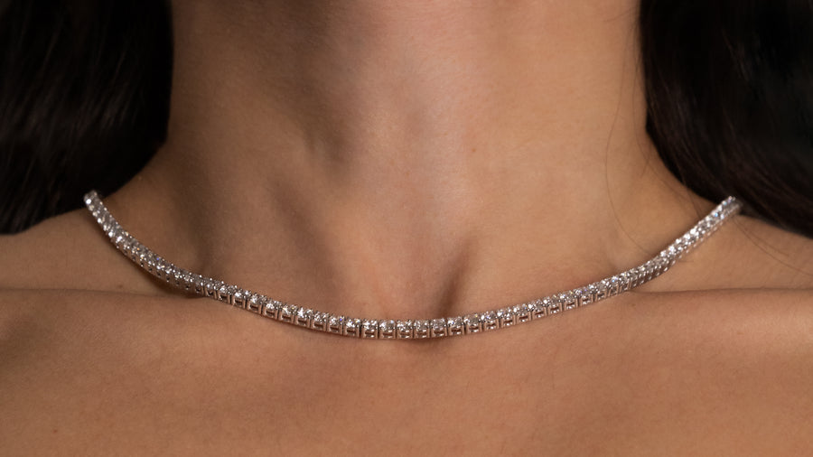 Diamond Tennis Necklace  6.80Ct.