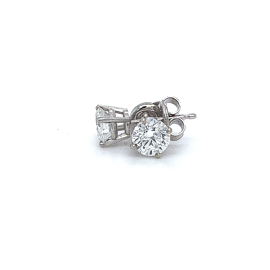 Diamond stud earrings 1.00Ct .