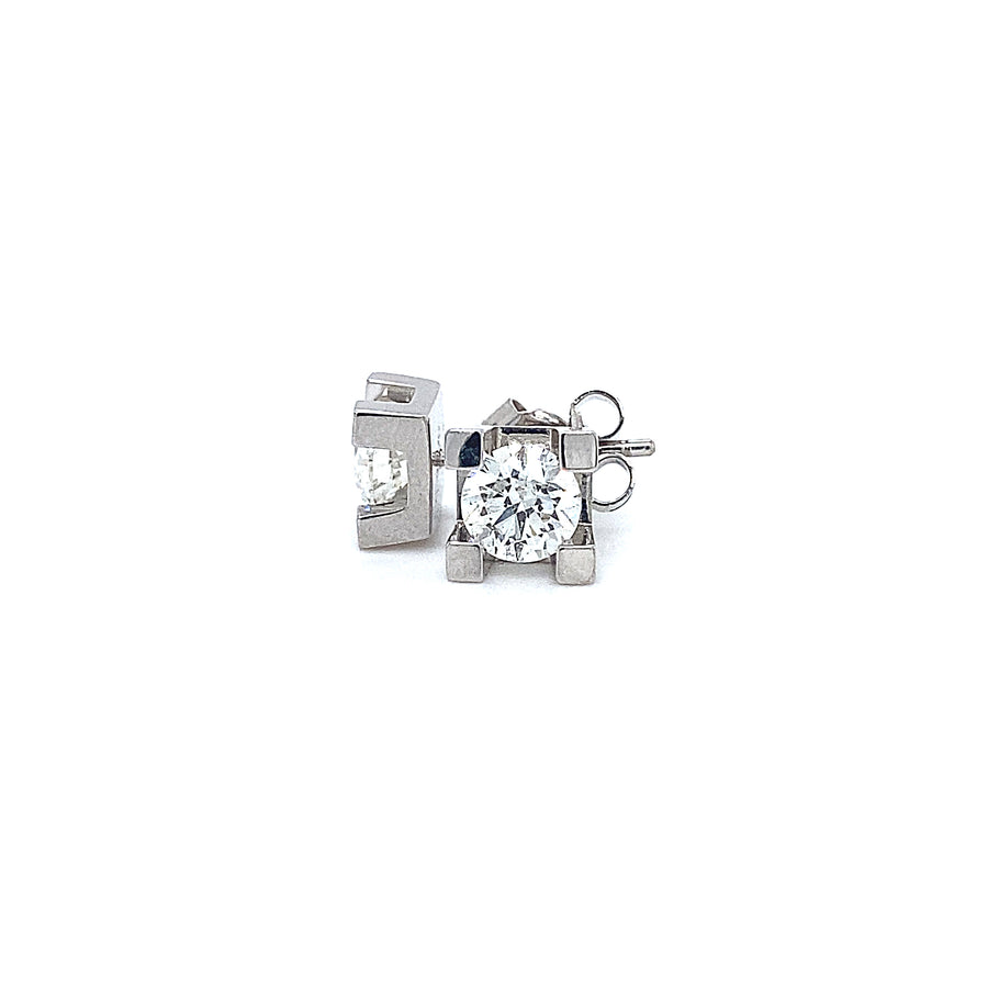 Diamond stud earrings 1.40Ct