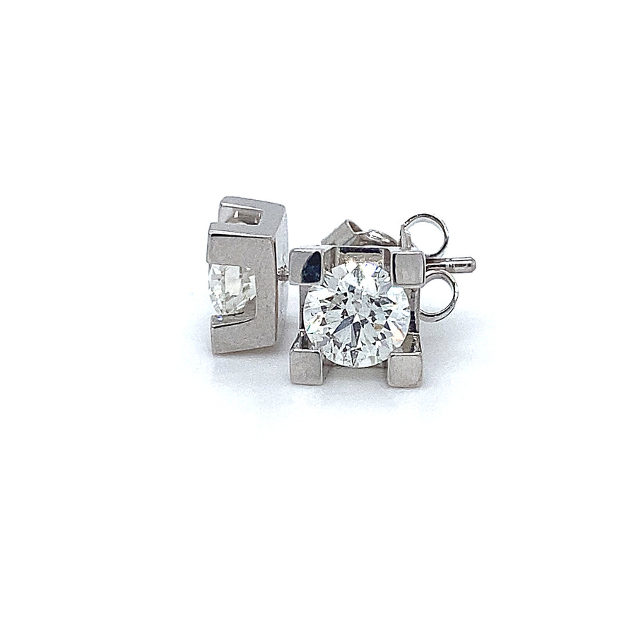 Diamond stud earrings 1.40Ct