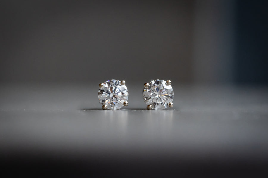 Diamond stud earrings 1.40Ct