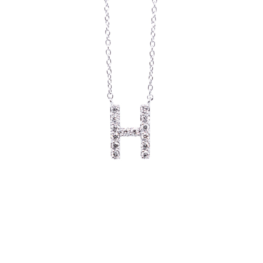 Initial diamond pendant (H)