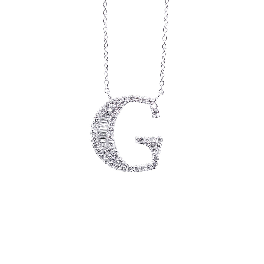 Initial diamond pendant (G)