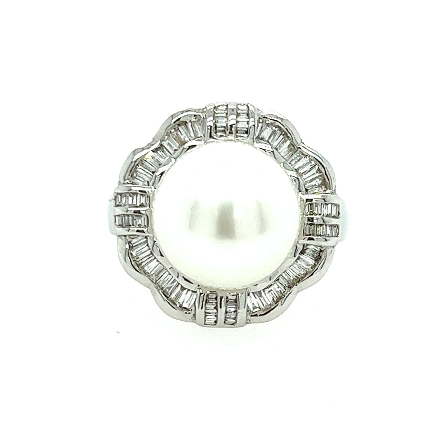 Diamond-Pearl Ring