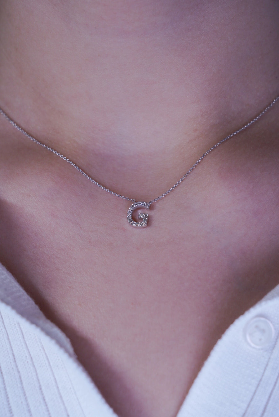 Initial diamond pendant (G)