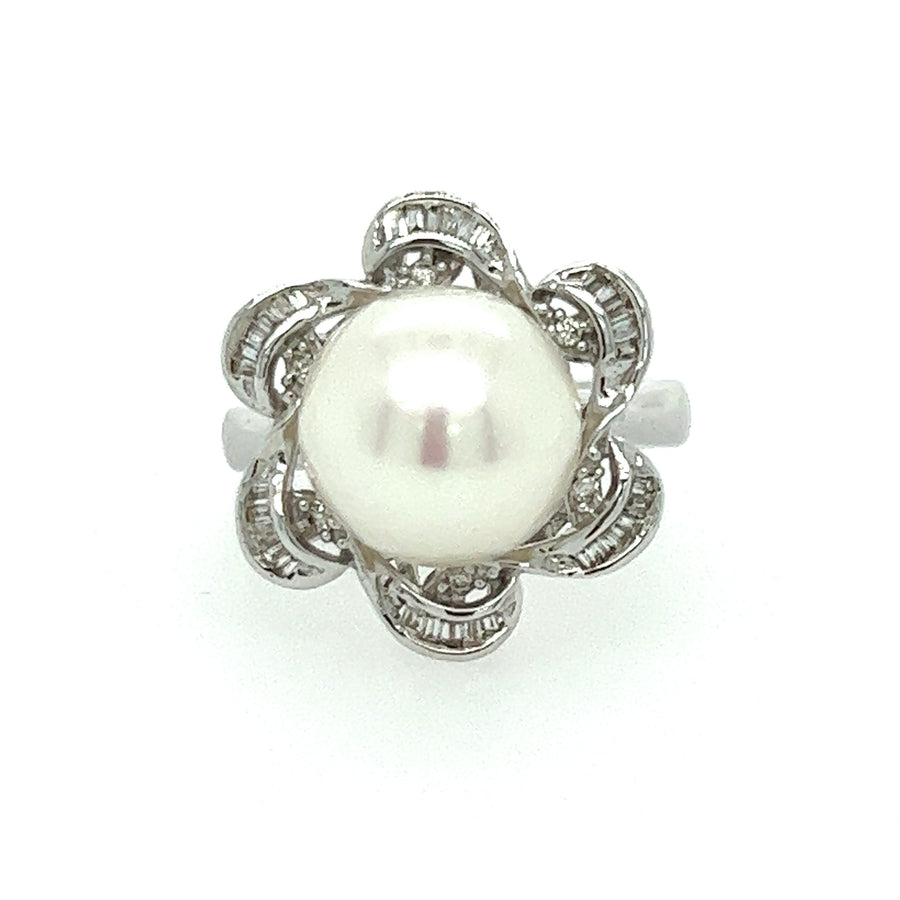 Diamond-Pearl Ring