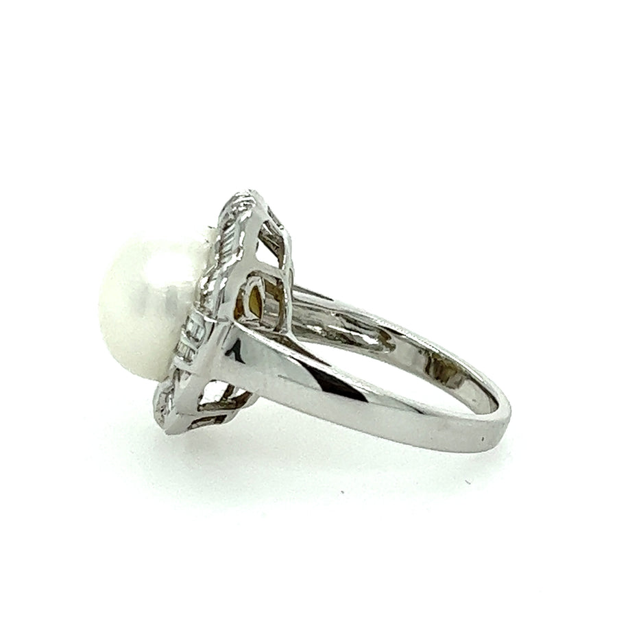 Diamond-Pearl Ring