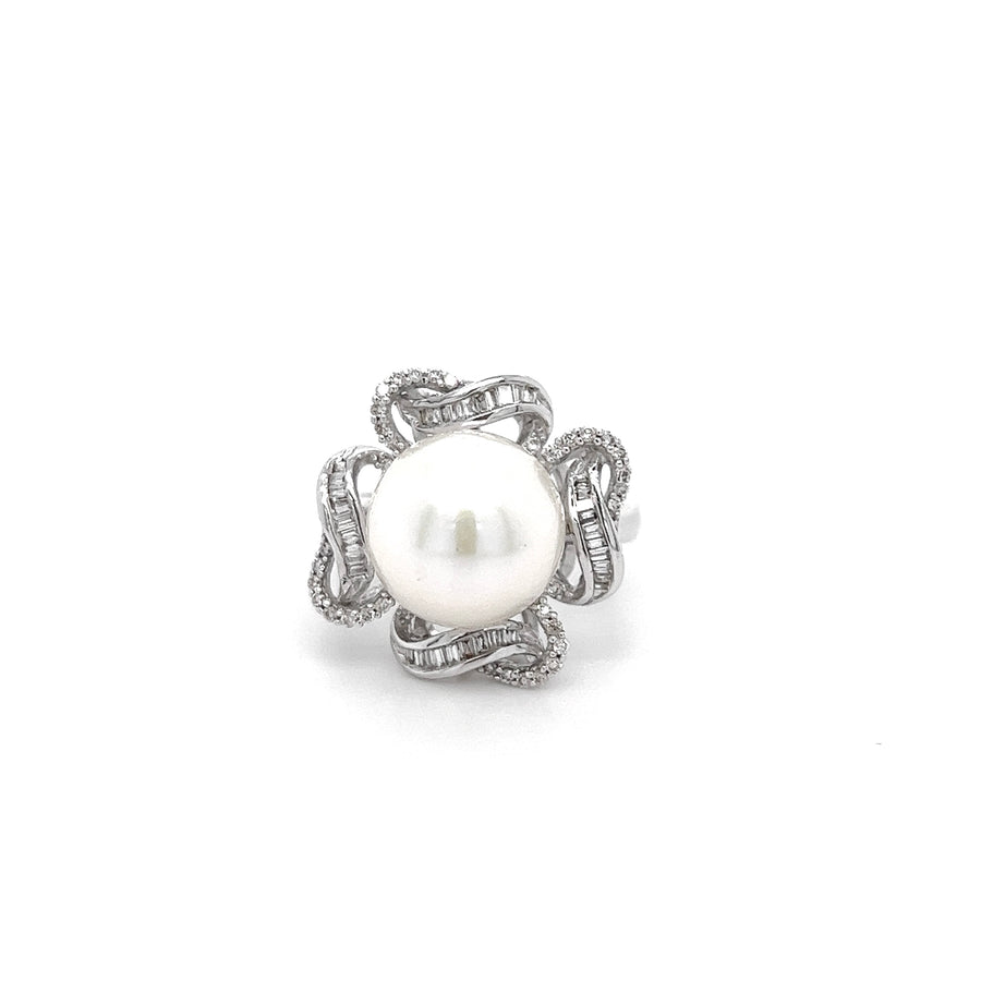 Diamond-Pearl Ring