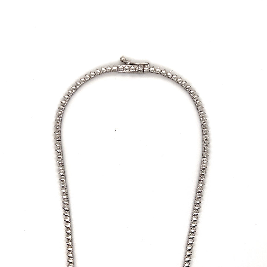 Diamond Tennis Necklace Graduating 3.02Ct