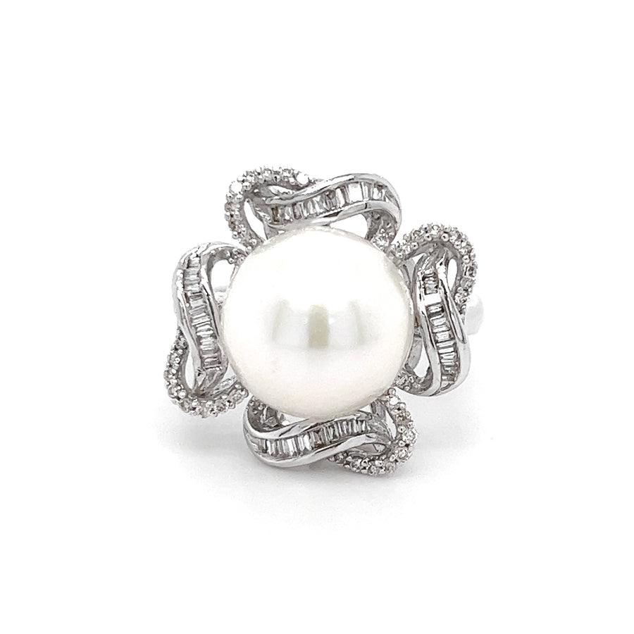 Diamond-Pearl Ring