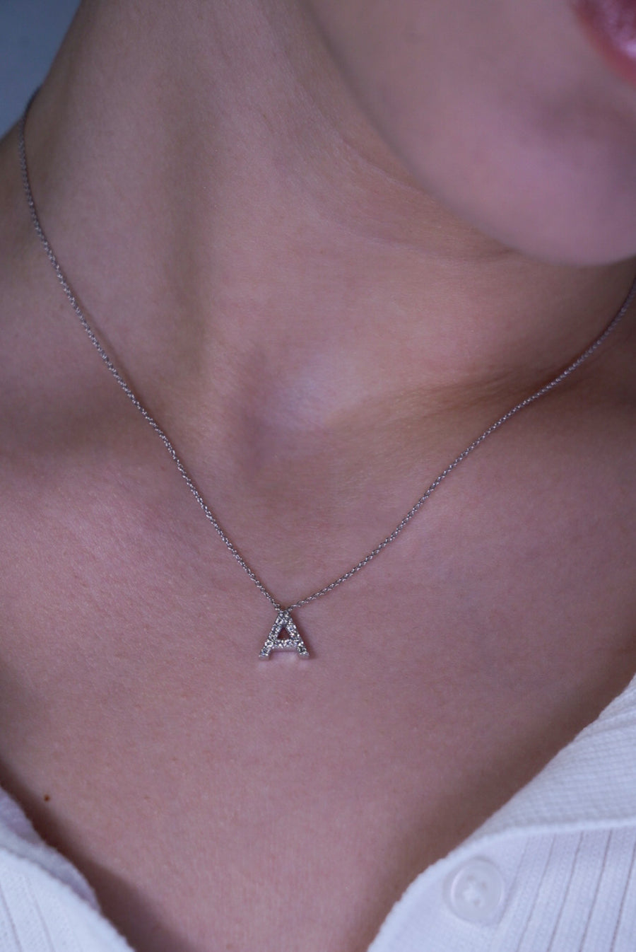 Initial diamond pendant (A)