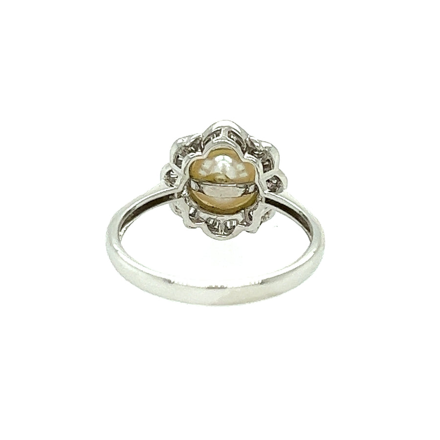 Diamond-Pearl Ring