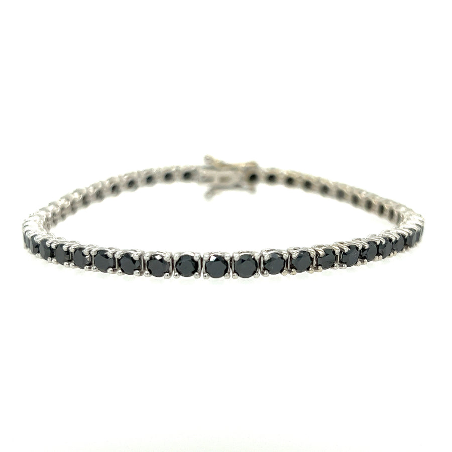 Black Diamond tennis bracelet 6.40Ct