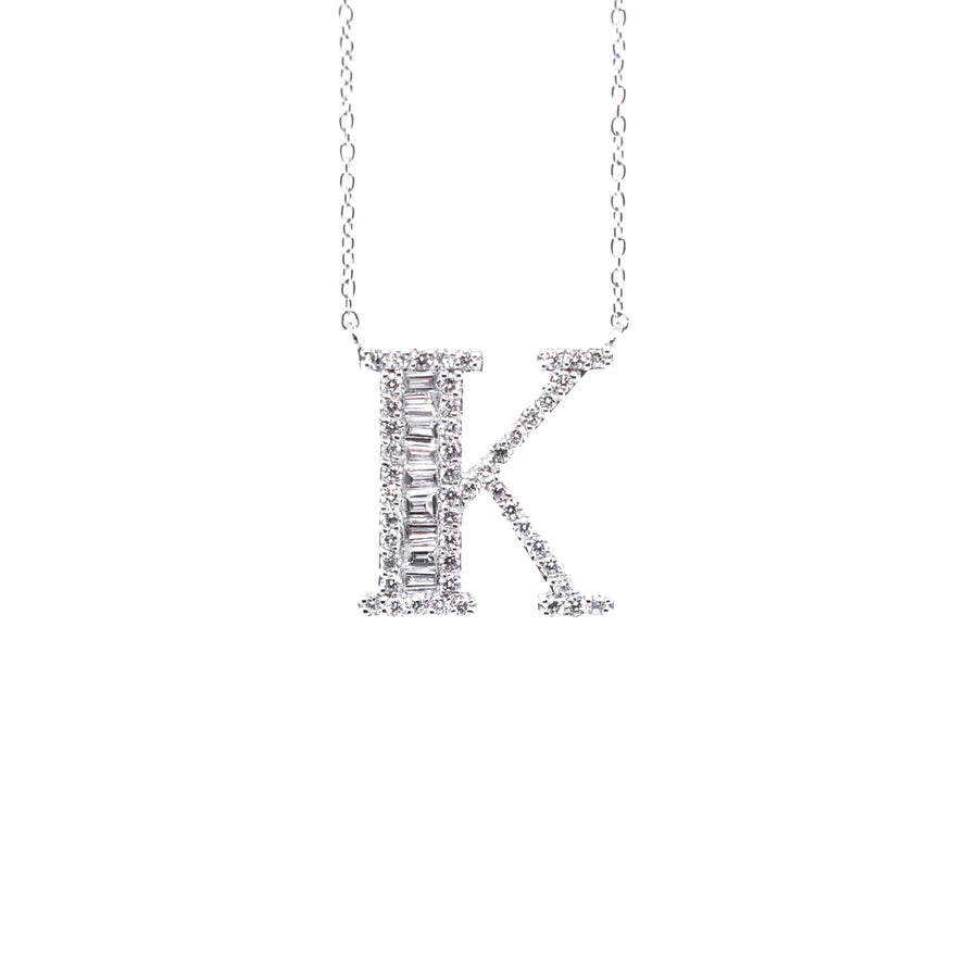 Initial diamond pendant (K)