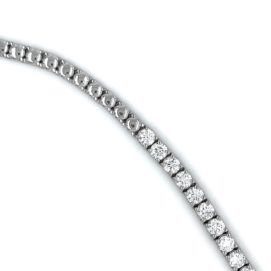 Diamond Tennis Necklace half diamonds 7.20Ct