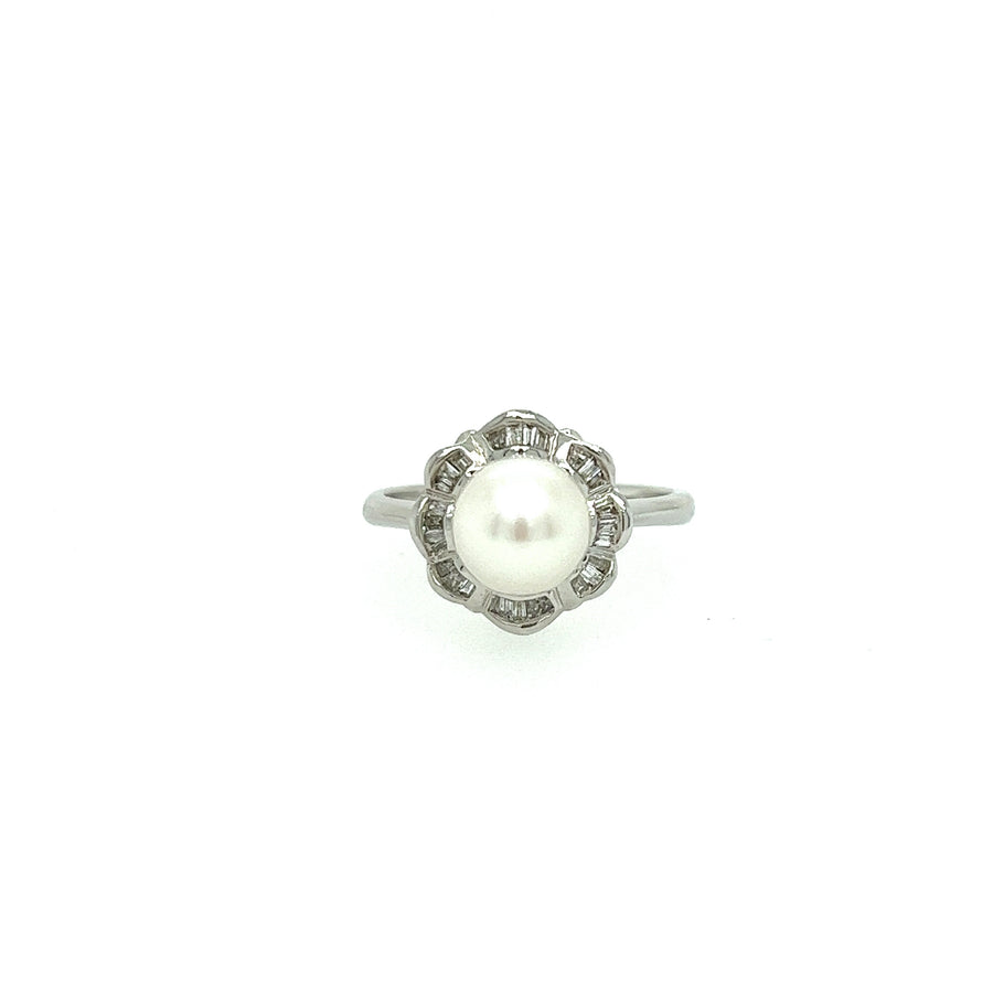 Diamond-Pearl Ring