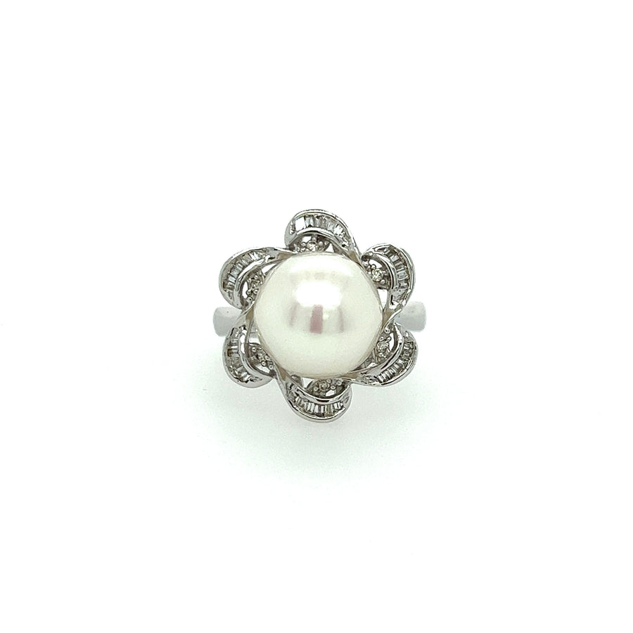 Diamond-Pearl Ring