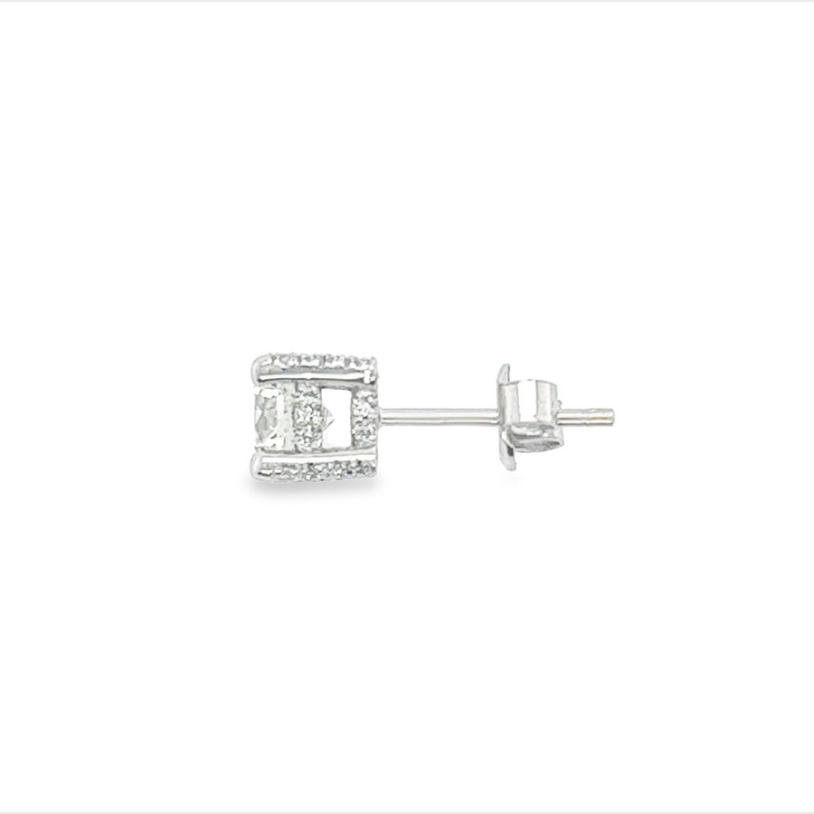 Diamond stud earrings 1.80Ct .