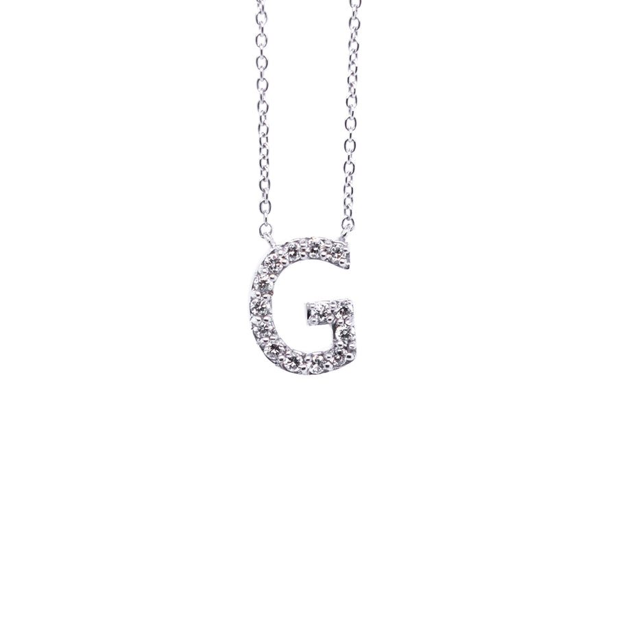 Initial diamond pendant (G)